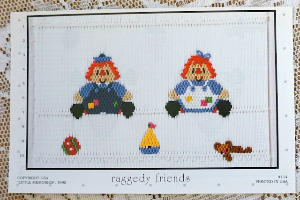 Little Memories Smocking Plate Raggedy Friends 114 OOP